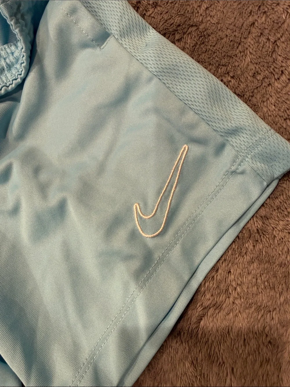 Nike Baby Blue Athletic Mesh-Trim Kids Shorts